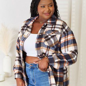 Double Take Plaid Shacket